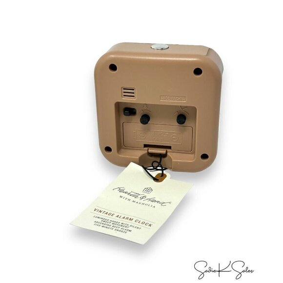Vintage Style Analog Alarm Clock Beige/Chrome - Hearth & Hand Magnolia - Target - Picture 6 of 6